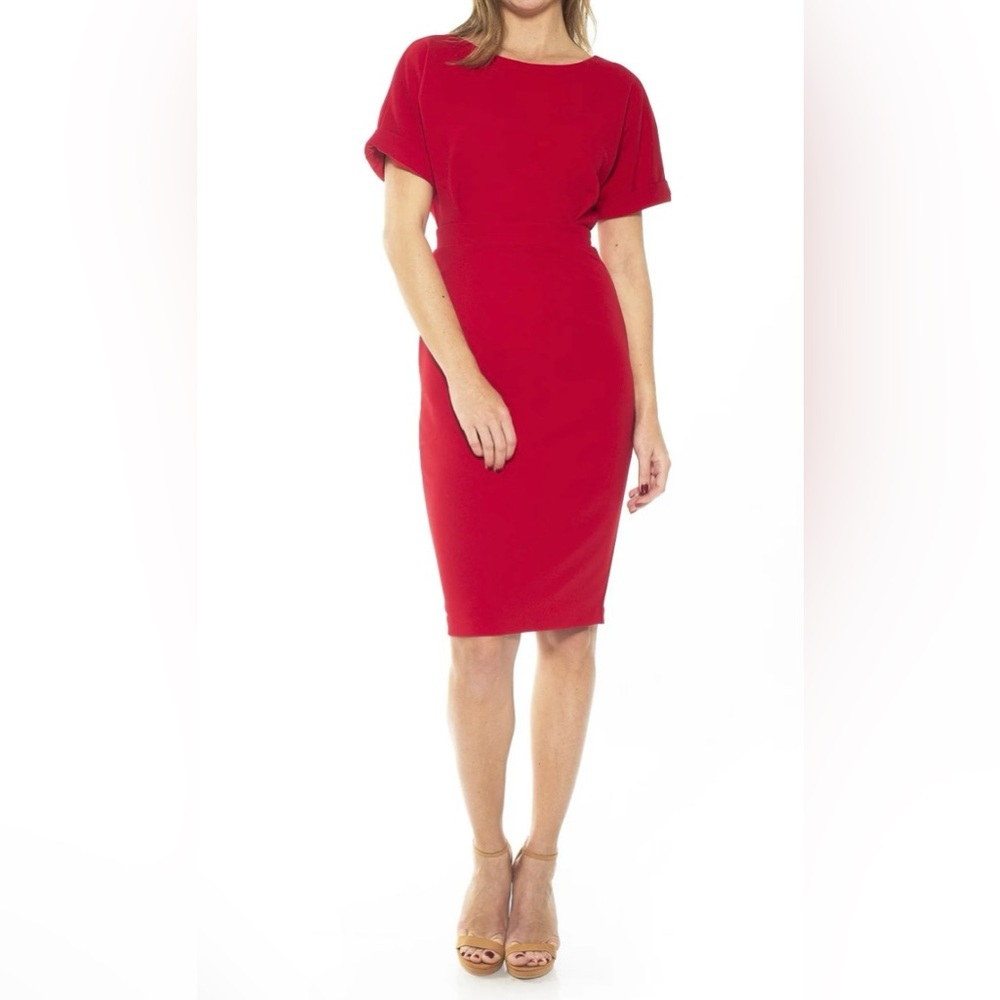 Alexia Admor Vibrant Red Midi Dress